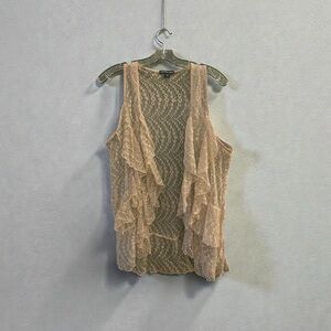 Lace Ruffle Sleeveless Top